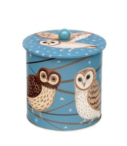 DD2965_Dog and Dome - Owl - Tin Biscuit Barrel